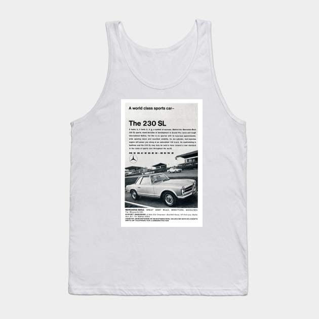 Vintage Mercedes car advert Tank Top by Random Railways